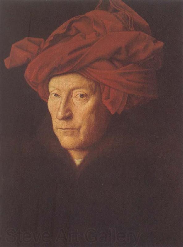 Jan Van Eyck Man in Red Turban Spain oil painting art